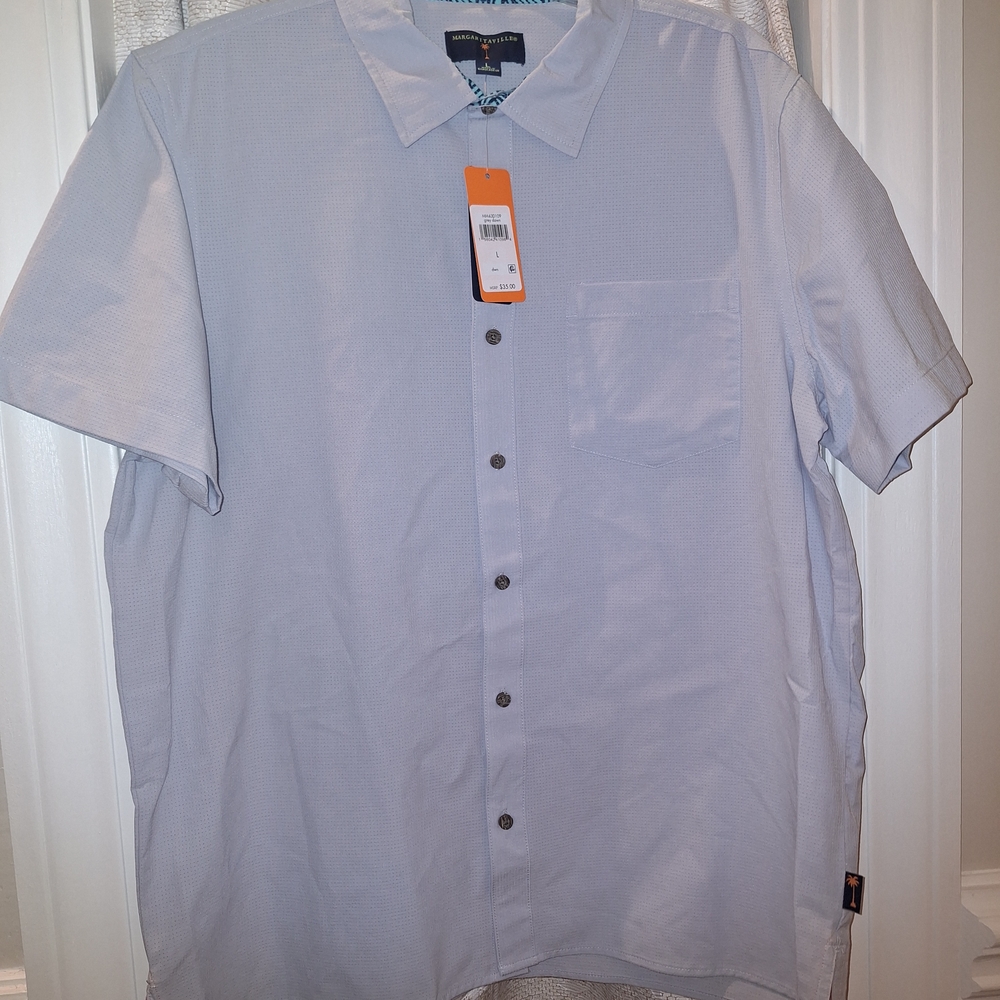 Margaritaville Blue Lightweight Casual Shirt